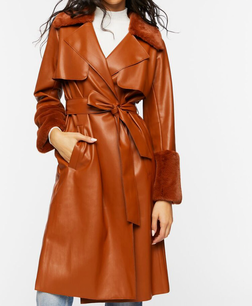 10 Faux Leather Trench Coats for Women to Layer Over Any Outfit in 2022
